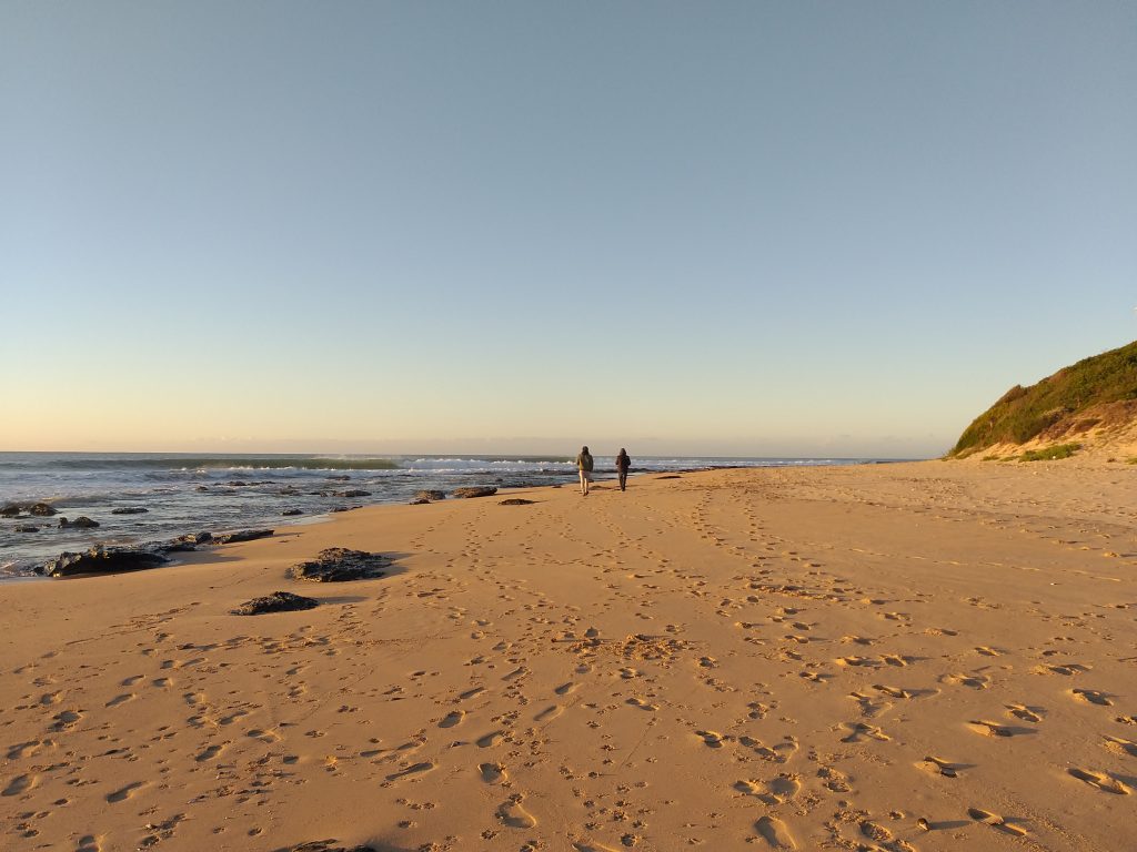 The beach at dawn in Jeffreys Bay.
